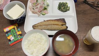 鯖のみりん干しからの、ごま豆腐