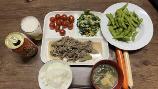 牛肉、枝豆もあるでよ。