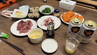 急にハイボール、辛味チキンは辛い。