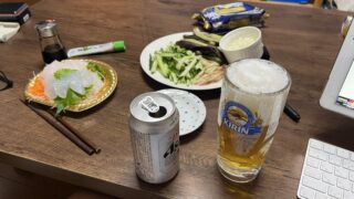 明日は仕事、そー麺と油物（笑）