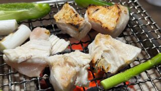 サイクリングの後は、炭火だね（笑）